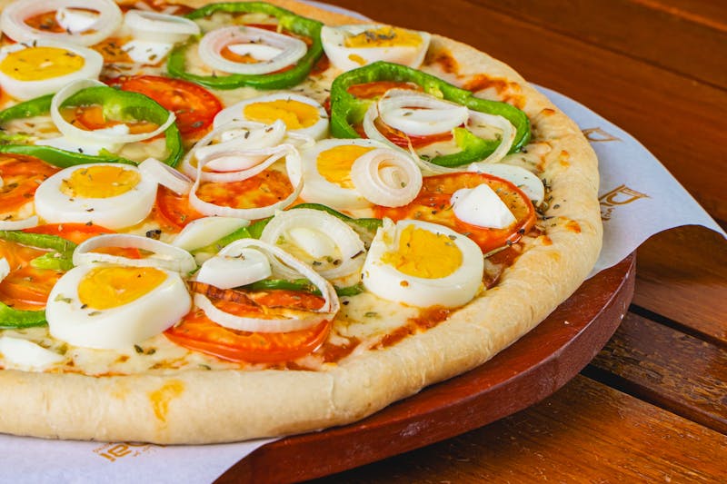 BBQ chicken pizza straight from the anthony's coal fired oven