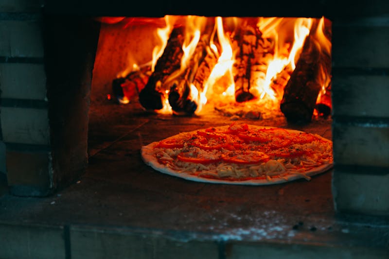Pepperoni anthony coal fired pizza with crispy coal-fired crust