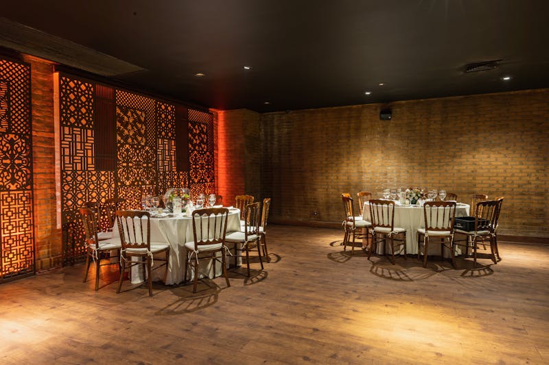 Private dining event setup at Anthony's coal fired pizza restaurant